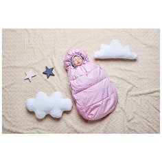 Конверт для новорожденного Топотушки Бемби с капюшоном Звездочка розовый 14/1