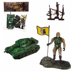 Игровой набор Abtoys Боевая сила Танк, фигурка солдата, акссесуары, в пакете