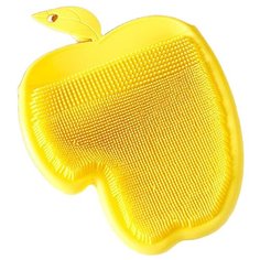 Многофункциональная рукавица для кухни с щетинками, силиконовая, термостойкая, для мытья посуды, желтый, 16х13х2 см, Blonder Home BH-BRSH2-12