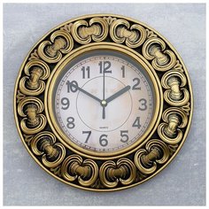 Часы настенные, серия: Интерьер, "Маргарет", 25.5х25.5 см, дискретный ход, 3244722 Сима ленд