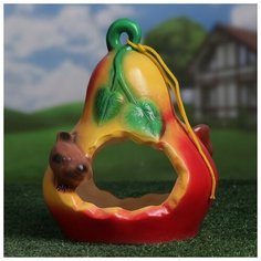 Сувенир-садовый Кормушка "Груша" большая 25см 4091211 Керамика ручной работы