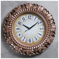 Часы настенные, серия: Интерьер, "Тафлен", бронзовые, d=56 см 1586541 Сима ленд