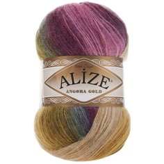Пряжа ALIZE Angora Gold Batik 100гр.550м (80%акр, 20%шерсть) ТУ (4341 секционный) 5 шт