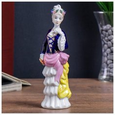 Сувенир керамика "Леди в платье каскадом" 20х7х6 см 563333 Сима ленд
