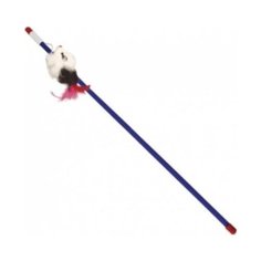 Триол b002 игрушка для кошек удочка-дразнилка мышка 6,5*50см (10 шт) Triol