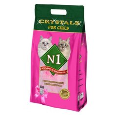 N1 силикагелевый наполнитель для кошечек, 5л: розовый, 2,000 кг (2 шт)