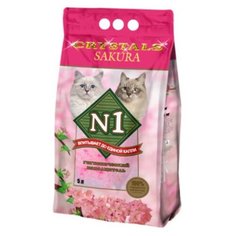 N1 силикагелевый наполнитель сакура, 5л (crystals sakura), 2,000 кг (2 шт)
