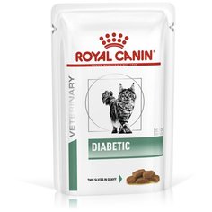 Влажный корм для кошек Royal Canin Diabetic, при сахарном диабете 2 шт. х 85 г (кусочки в соусе)