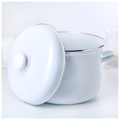 Кастрюля Лысьвенские эмали цилиндрическая, 6 л, без деколи