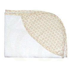 Полотенце-уголок Топотушки махра бежевое сердце 100x75 см М5-6