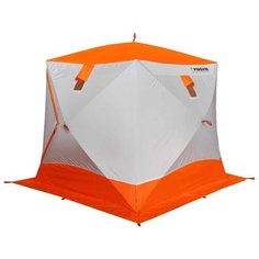 Палатка Пингвин ПРИЗМА Премиум Strong двухслойная бело-оранжевый