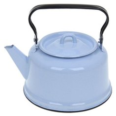 Чайник б/деколи(голубой) 3,5 л эм.крышка,закатное дно 1421649 Сибирские товары