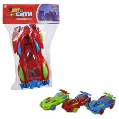 Машинка гоночная ABtoys с заводным механизмом и светом (C-00387)