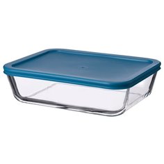 Контейнер для еды Smart Solutions стеклянный 1400 мл темно-синий JV1400RC