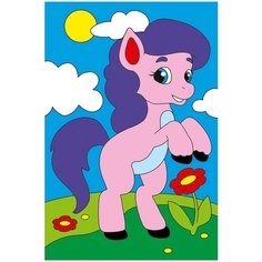 Алмазная мозаика Рыжий кот с подрамником, с полным заполнением, Веселый пони, 10*15 см (AC1039)