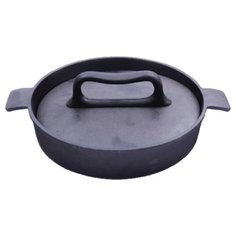 Сковорода Myron Cook Evolution GR24SET, 24 см, с крышкой, черный