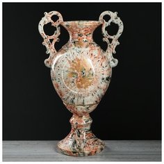 Ваза напольная "Мономах", коралловая, 59 см 1553235 Керамика ручной работы