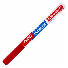 Маркер-краска лаковый EXTRA (paint marker) 2 мм, красный, улучшенная нитро-основа, BRAUBERG, 151969