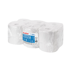 Полотенца бумажные с центральной вытяжкой 300 м, LAIMA (Система M2) UNIVERSAL WHITE, 1-слойные, белые, КОМПЛЕКТ 6 рулонов, 112506 Лайма