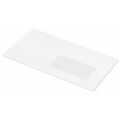 Конверты Е65 (110х220 мм) ПРАВОЕ ОКНО, отрывная лента, 80 г/м2, КОМПЛЕКТ 1000 шт. Ряжская печатная фабрика