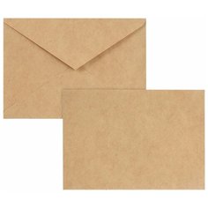 Конверты С6 (114х162 мм) крафт, клей, 90 г/м2, комплект 1000 шт., треугольный клапан, С6НКж Ряжская печатная фабрика