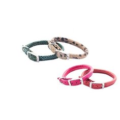 ДАРЭЛЛ Zoo-M Ошейник кожаный цветной круглый "Cord" d5мм. пряжка 10мм. обхват 22-26см