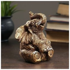 Фигура "Слон" золотой 10х9х14см 3865170 Хорошие сувениры