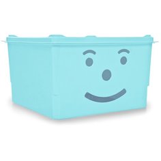 ЯЩИК для игрушек "УЛЫБКА" 335х335х200мм 15л (ментол) Полимербыт