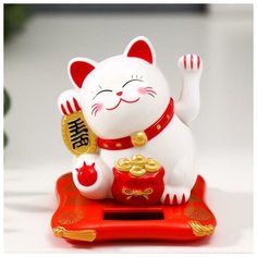 Маятник пластик "Кот баюн на коврике" иероглиф "счастье в дом" 7,5х6,5х6,8 см 1199178 Сима ленд