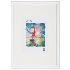 Фоторамка Zebra А4, пластиковая, белая Зебра