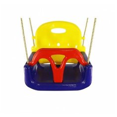 Качели Kampfer детские пластиковые 3 в 1, синий, желтый, красный (53659)