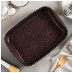 Противень Kukmara Granit Ultra, 400*295*50 мм, антипригарное покрытие, красный
