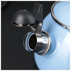 Чайник Лысьвенские эмали "Лазурит", 2,5 л, со свистком