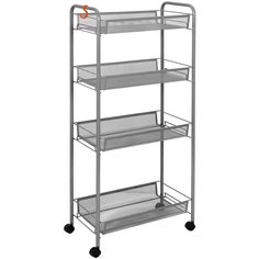 Этажерка ЗМИ Ладья 24К, 4 полки, материал: металл, ШxГxВ: 44х25х100 см, металлик