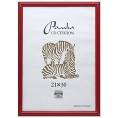 Рамка оформительская Zebra пластиковая, А4, красного цвета Зебра