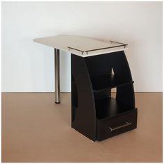 Складной маникюрный стол Комфорт №7 черно/белый Ru Comfort