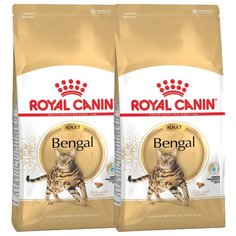 Сухой корм для кошек Royal Canin Бенгальская, для здоровья кожи и блеска шерсти 2 шт. х 2 кг