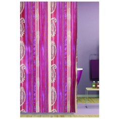 Штора для ванной Bath Plus Caterpillar 180х180 бордовый