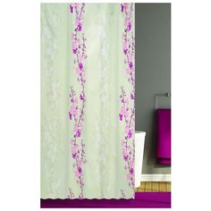 Штора для ванной Bath Plus Blossom Falling 180х200 бежевый/розовый