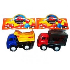 Машинка "Спецтехника. Грузовик", пластмассовая , инерционная, 2 вида в коллекции, 5,6x12x7,8см Junfa Toys