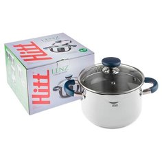 Кастрюля HITT Lenz Л2694 H07226 со стеклянной крышкой 3л