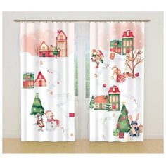 Комплект штор 74 145х260см-2шт, габардин, пэ 100% 5182884 Сирень