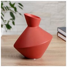 Ваза керамика настольная "Дагмар" 7х17х20 см, коричневый 5201914 Сима ленд