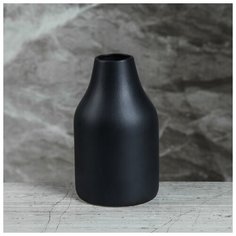 Ваза настольная "Аланья", чёрная, 18 см 3852048 Керамика ручной работы