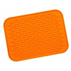 Силиконовый коврик для стола, многофункциональный, из жаростойкого материала, оранжевый, 21,5х15,8х0,6 см, Kitchen Angel KA-MAT1-19