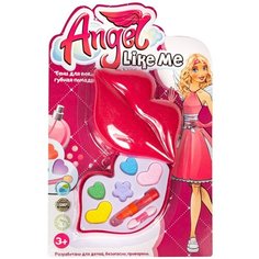 Детская декоративная косметика для девочек "Губы" Angel Like Me. Тени, помада. Набор детской косметики
