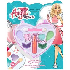 Детская декоративная косметика для девочек "Сердце" Angel Like Me. Тени, помада. Набор детской косметики