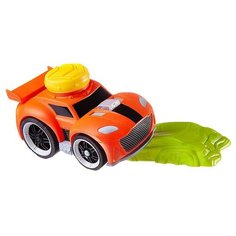 Машинка ABtoys АвтоСити с кнопкой запуска и аксесс. оранжевая C-00415