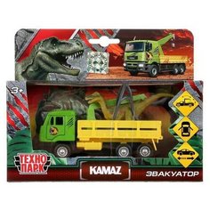 Машинка Технопарк Кamaz эвакуатор и динозавр, металлическая 9 см SB-19-29+DINO(WB)