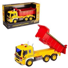 Машинка инерционная ABtoys Самосвал свет/звук 1:16, 32.5x12x19 см C-00455